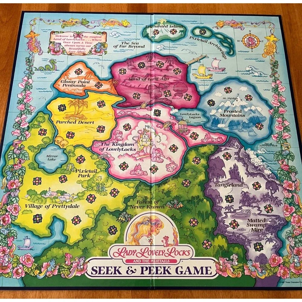 Lady Lovely Locks and the Pixietails Seek & Peek Game Golden 1987 VINTAGE READ